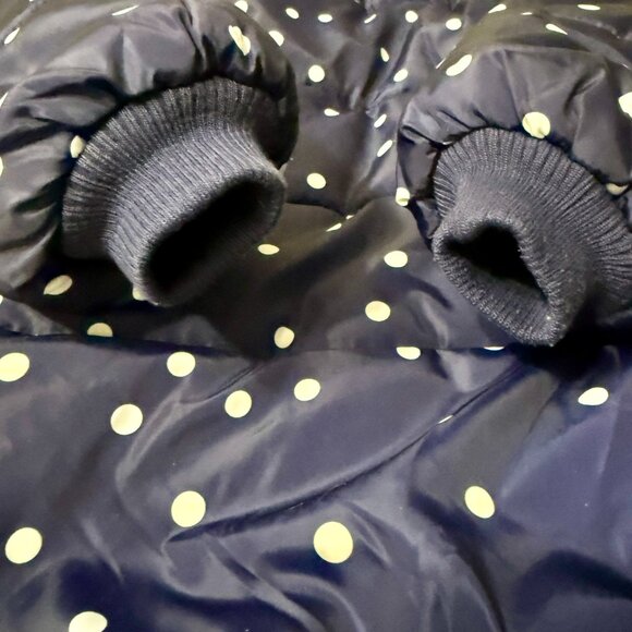 Girls Polka Dot Puffer and Fleece Jacket (size 10) - Picture 2 of 11